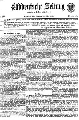 Süddeutsche Zeitung Dienstag 24. März 1863