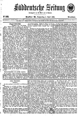 Süddeutsche Zeitung Donnerstag 2. April 1863