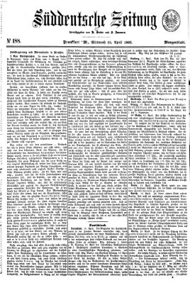 Süddeutsche Zeitung Mittwoch 15. April 1863