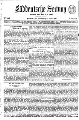 Süddeutsche Zeitung Donnerstag 23. April 1863