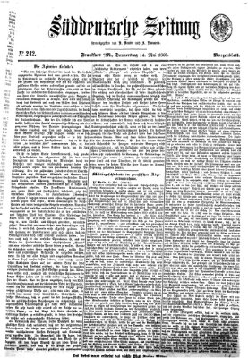 Süddeutsche Zeitung Donnerstag 14. Mai 1863