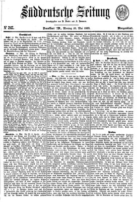 Süddeutsche Zeitung Montag 18. Mai 1863