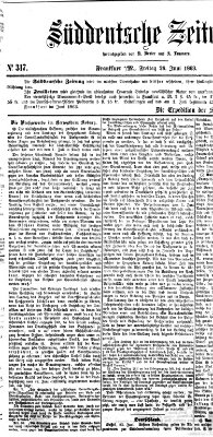 Süddeutsche Zeitung Freitag 26. Juni 1863