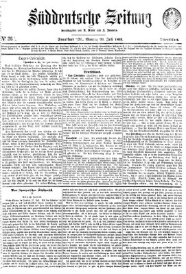 Süddeutsche Zeitung Montag 20. Juli 1863