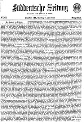 Süddeutsche Zeitung Dienstag 21. Juli 1863