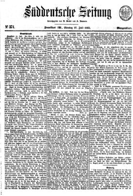 Süddeutsche Zeitung Montag 27. Juli 1863
