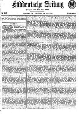 Süddeutsche Zeitung Donnerstag 30. Juli 1863
