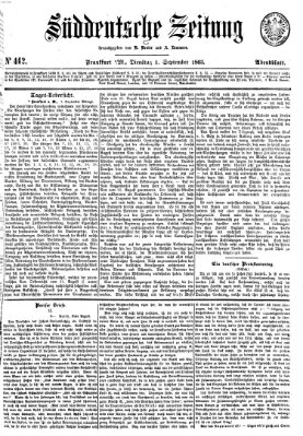 Süddeutsche Zeitung Dienstag 1. September 1863