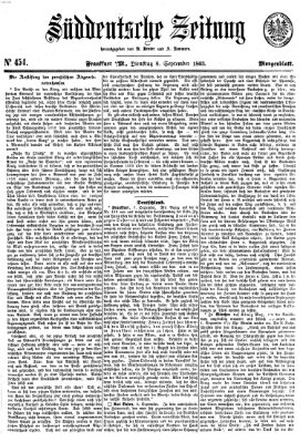 Süddeutsche Zeitung Dienstag 8. September 1863