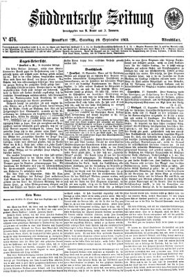 Süddeutsche Zeitung Samstag 19. September 1863
