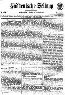Süddeutsche Zeitung Dienstag 1. Dezember 1863