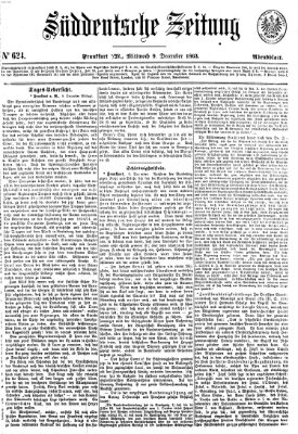 Süddeutsche Zeitung Mittwoch 9. Dezember 1863