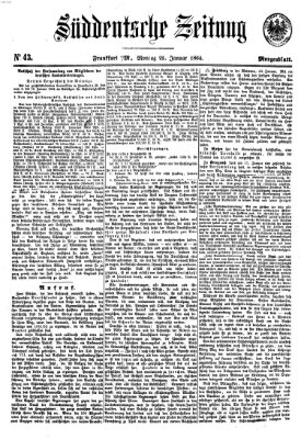 Süddeutsche Zeitung Montag 25. Januar 1864
