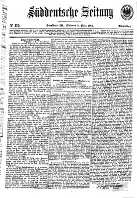 Süddeutsche Zeitung Mittwoch 9. März 1864