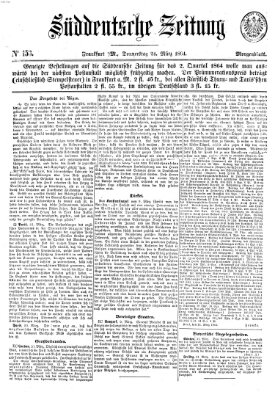 Süddeutsche Zeitung Donnerstag 24. März 1864