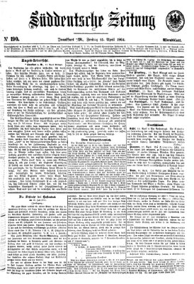 Süddeutsche Zeitung Freitag 15. April 1864