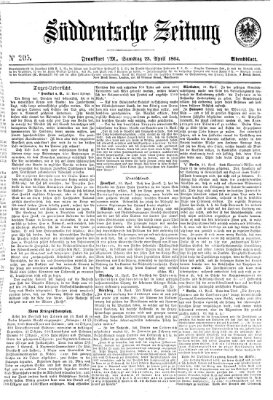 Süddeutsche Zeitung Samstag 23. April 1864