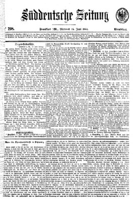 Süddeutsche Zeitung Mittwoch 15. Juni 1864