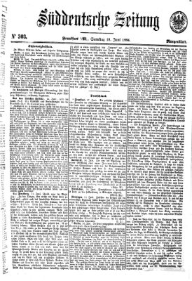 Süddeutsche Zeitung Samstag 18. Juni 1864