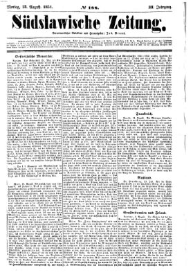 Südslawische Zeitung Montag 18. August 1851