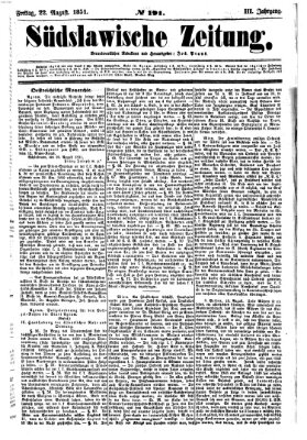 Südslawische Zeitung Freitag 22. August 1851