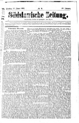 Südslawische Zeitung Samstag 17. Januar 1852