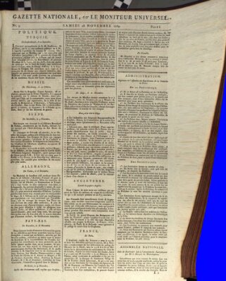Gazette nationale, ou le moniteur universel (Le moniteur universel) Samstag 28. November 1789