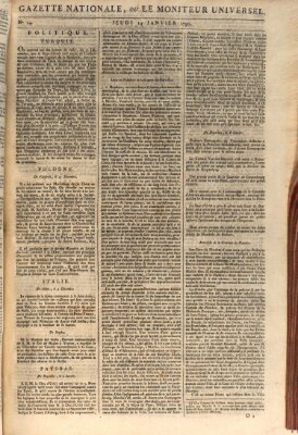 Gazette nationale, ou le moniteur universel (Le moniteur universel) Donnerstag 14. Januar 1790