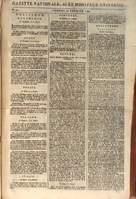 Gazette nationale, ou le moniteur universel (Le moniteur universel) Samstag 20. Februar 1790