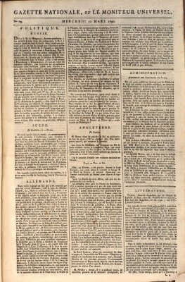 Gazette nationale, ou le moniteur universel (Le moniteur universel) Mittwoch 10. März 1790