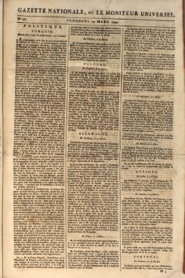 Gazette nationale, ou le moniteur universel (Le moniteur universel) Freitag 19. März 1790