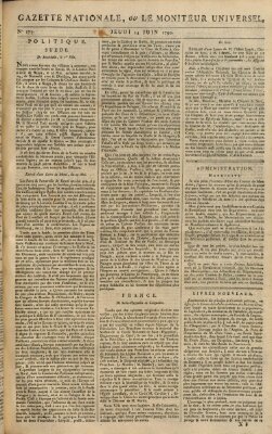 Gazette nationale, ou le moniteur universel (Le moniteur universel) Donnerstag 24. Juni 1790