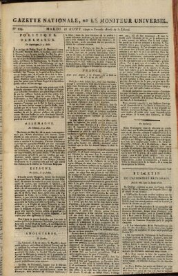 Gazette nationale, ou le moniteur universel (Le moniteur universel) Dienstag 17. August 1790