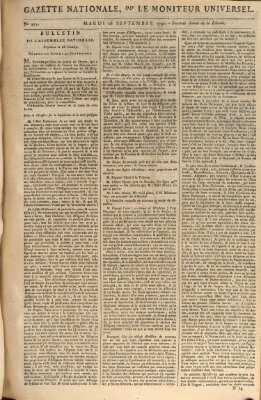 Gazette nationale, ou le moniteur universel (Le moniteur universel) Dienstag 28. September 1790