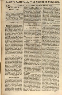Gazette nationale, ou le moniteur universel (Le moniteur universel) Freitag 15. Oktober 1790