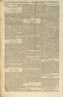 Gazette nationale, ou le moniteur universel (Le moniteur universel) Donnerstag 2. Dezember 1790