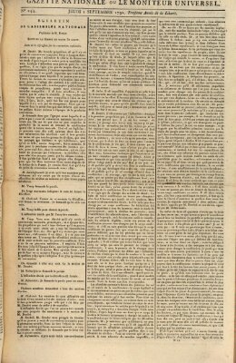 Gazette nationale, ou le moniteur universel (Le moniteur universel) Donnerstag 1. September 1791