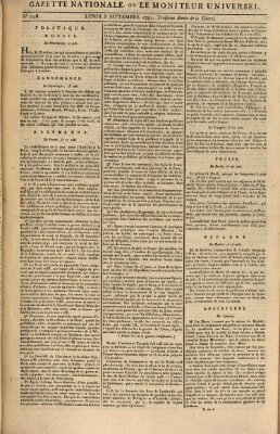 Gazette nationale, ou le moniteur universel (Le moniteur universel) Montag 5. September 1791