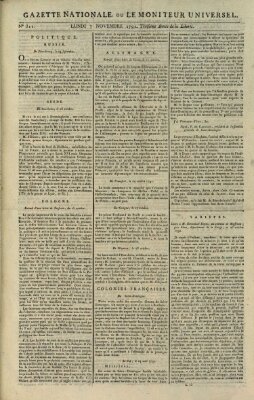 Gazette nationale, ou le moniteur universel (Le moniteur universel) Montag 7. November 1791