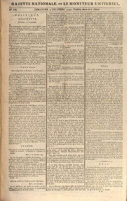Gazette nationale, ou le moniteur universel (Le moniteur universel) Sonntag 4. Dezember 1791