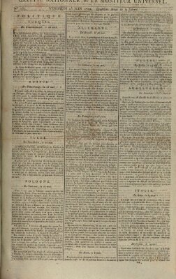 Gazette nationale, ou le moniteur universel (Le moniteur universel) Freitag 15. Juni 1792