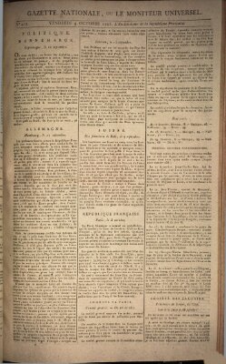Gazette nationale, ou le moniteur universel (Le moniteur universel) Freitag 4. Oktober 1793