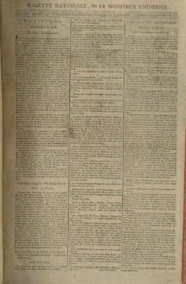 Gazette nationale, ou le moniteur universel (Le moniteur universel) Samstag 4. Januar 1794