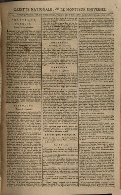Gazette nationale, ou le moniteur universel (Le moniteur universel) Dienstag 28. Januar 1794