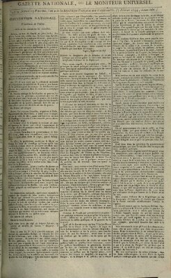 Gazette nationale, ou le moniteur universel (Le moniteur universel) Freitag 7. Februar 1794