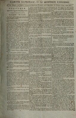 Gazette nationale, ou le moniteur universel (Le moniteur universel) Donnerstag 20. März 1794