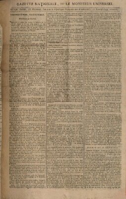 Gazette nationale, ou le moniteur universel (Le moniteur universel) Samstag 5. April 1794