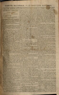 Gazette nationale, ou le moniteur universel (Le moniteur universel) Donnerstag 17. Juli 1794