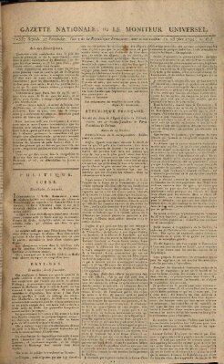 Gazette nationale, ou le moniteur universel (Le moniteur universel) Samstag 13. September 1794