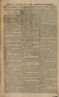 Gazette nationale, ou le moniteur universel (Le moniteur universel) Sonntag 19. Oktober 1794